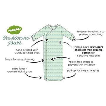 PARADE Kimono Gowns in Essentials Fog for Babies