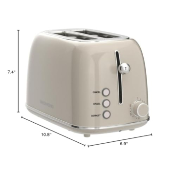 REDMOND Retro 2 Slice Toaster with 6 Bread Settings