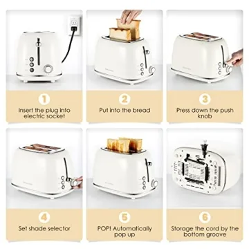 REDMOND Retro 2 Slice Toaster with 6 Bread Settings