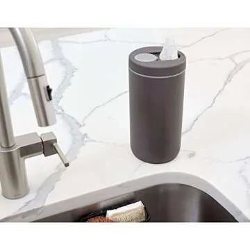iDesign iD Cleaning Supplies Canister - Charcoal Gray