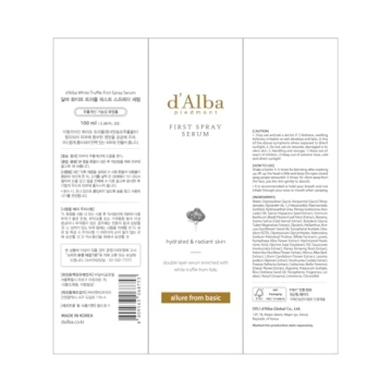 D'Alba White Truffle Serum Mist Vegan Skincare Radiant Glow