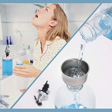 AOZITA Glass Mouthwash Dispenser Set - Stylish & Refillable