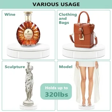 Prolee 12 Inch Rotating Turntable with Remote Control