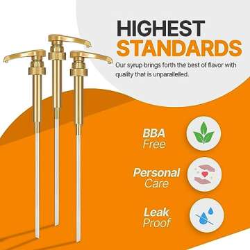 Coffee Syrup Variety Pack - Vanilla and Caramel Syrup for Coffee with 2 Jimoco Syrup Pump Dispenser Compatible with 25.4 Ounces Syrup Bottle for Vanilla and Caramel Flavored Coffee