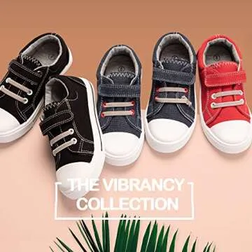 K KomForme Black Canvas Toddler Shoes for School