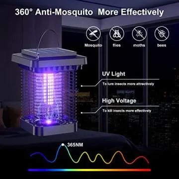 Bug Zapper for Outdoor and Indoor, Mosquito Zapper with High Powered 4200V Electric, Fly Traps Water...