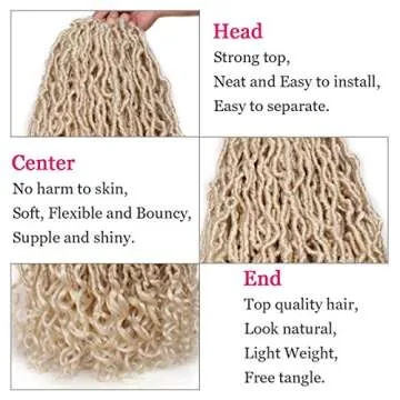 Leeven 24 Inch Goddess Faux Locs - Ombre Blonde Crochet Hair