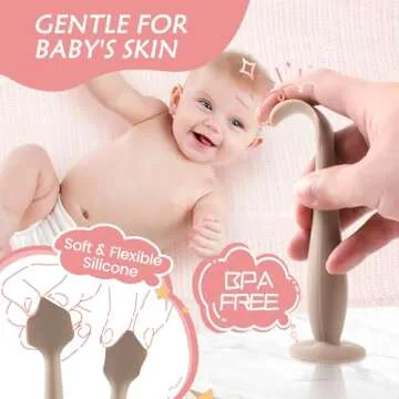 LOTBILL Baby Diaper Cream Spatula, 2 Pack Butt Spatula Baby, Silicone Diaper Cream Applicator, Full-Size and Mini Butt Paste Spatula for Babies, Newborn Baby Necessities (Pink)