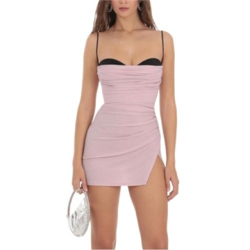Women Backless Bodycon Mini Dress for Parties and Festivals