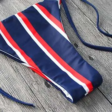 Stylish YAUASOPA Striped Triangle Bikini Set for Women