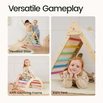 Tiny Land Montessori 7-in-1 Pikler Triangle Climbing Set