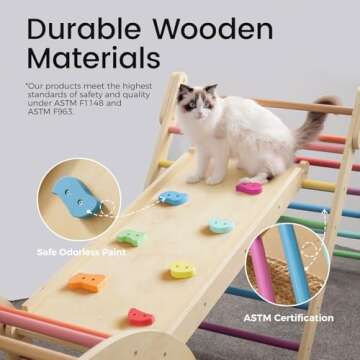 Tiny Land Montessori 7-in-1 Pikler Triangle Climbing Set