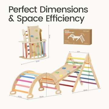 Tiny Land Montessori 7-in-1 Pikler Triangle Climbing Set