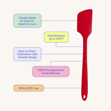 GIR: Get It Right Premium Silicone Spatula - Non-Stick Heat Resistant Kitchen Spatula - Perfect for ...