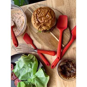 GIR: Get It Right Premium Silicone Spatula - Non-Stick Heat Resistant Kitchen Spatula - Perfect for Baking, Cooking, Scraping, and Mixing - Ultimate - 11 IN, Red