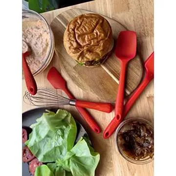 GIR: Get It Right Premium Silicone Spatula - Non-Stick Heat Resistant Kitchen Spatula - Perfect for Baking, Cooking, Scraping, and Mixing - Ultimate - 11 IN, Red