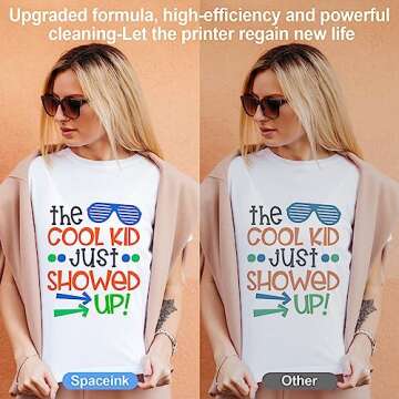 Spaceink DTF Cleaning Solution150mL for Epson L805 XP15000 L1800 8550 R1390 XP600 Ink Printer，Compatible DTG Printer Print Head T Shirt Transfer Paper Liquid Cleaner，Upgraded Solution