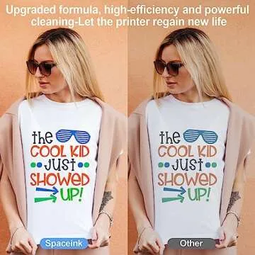 Spaceink DTF Cleaning Solution150mL for Epson L805 XP15000 L1800 8550 R1390 XP600 Ink Printer，Compatible DTG Printer Print Head T Shirt Transfer Paper Liquid Cleaner，Upgraded Solution