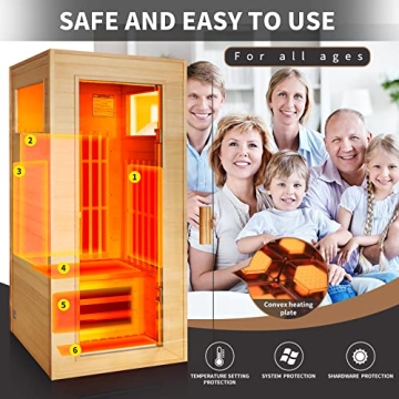 Far Infrared Indoor Sauna - Single Person Spa Experience