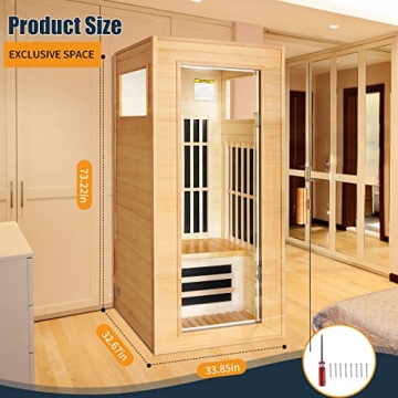 Far Infrared Indoor Sauna - Single Person Spa Experience