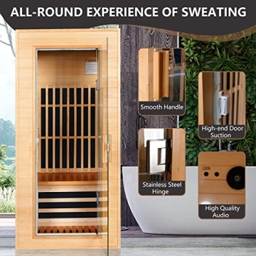 Far Infrared Indoor Sauna - Single Person Spa Experience