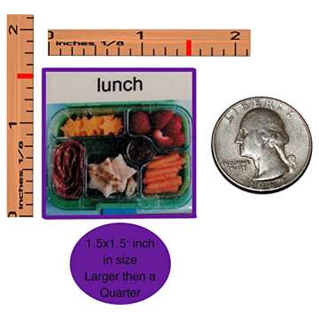 Smile4Autism Small 1.5"x1.5" Loose Visual Picture Cards, Receptive and Expressive Language, Speech Articulation Therapy, ASD, ADD, ADHD, Apraxia, & Stroke Patients.