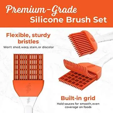 M Kitchen World Silicone Basting Brush Set 2 Pieces