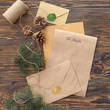 540 Pieces Christmas Wax Seal Stickers Vintage Christmas Holiday Envelope Seal Sticker Santa Northpole Official Wax Seal for Party Favors, Invitations, Greeting Cards