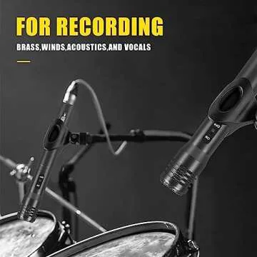 XTUGA New MI7 7-Piece Wired Dynamic Drum Mic Kit Whole Metal- Kick Bass Microphone Set Use for Drums Vocal Other Instrument Complete with Thread Clip Inserts Mics Holder