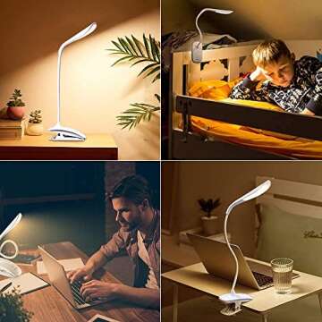 Vekkia Rechargeable Reading Lamp - Eye-Caring & Portable