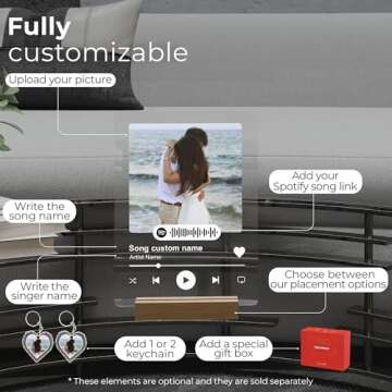 CRYPTONITE Acrylic Personalized Gifts Spotify Plaque | Personalized Valentine Gifts for Wife, Husban...