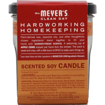 Mrs. Meyer's Apple Cider Candle - Eco-Friendly & Aromatic