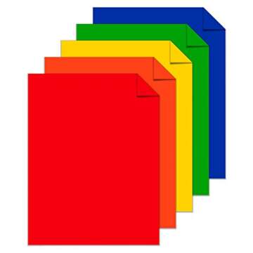 Astrobrights Primary One 65 lb. Cardstock Paper, 8.5-inch x 11-inch, Assorted Colors, 50 Sheets/Pack (20401)