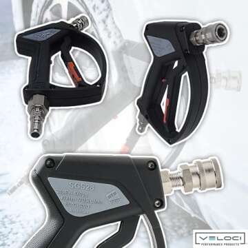 MTM Hydro SGS28 Pressure Washer Trigger Gun with Installed Stainless Steel Connection Fittings