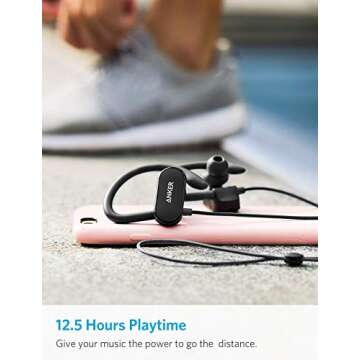 Anker Soundbuds Curve Wireless Headphones - 18H Battery, IPX7 Waterproof, Bluetooth 5.0