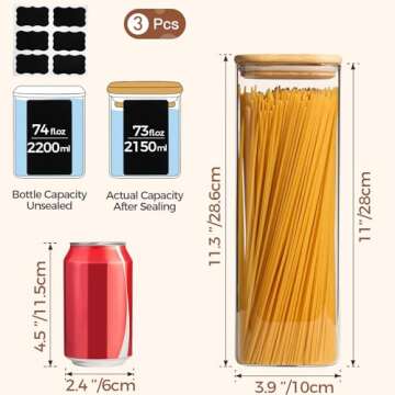 Elegant Airtight Glass Storage Containers for Food