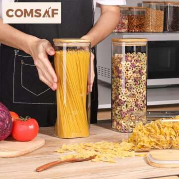 Elegant Airtight Glass Storage Containers for Food