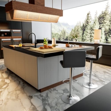 Homall Adjustable PU Leather Bar Stools for Comfort