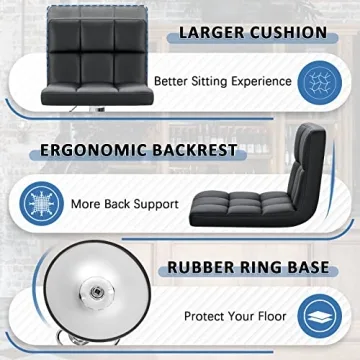 Homall Adjustable PU Leather Bar Stools for Comfort