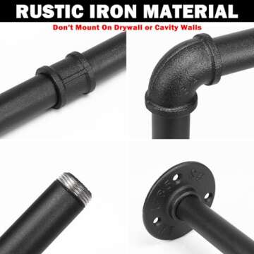 Livabber Industrial Pipe Clothes Rack Heavy Duty 60 Inch