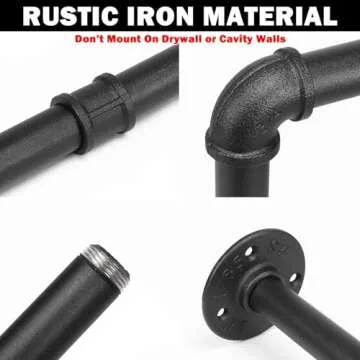 Livabber Industrial Pipe Clothes Rack Heavy Duty 60 Inch