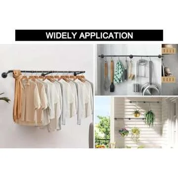 Livabber Industrial Pipe Clothes Rack Heavy Duty 60 Inch