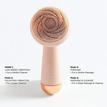 Flawless Cleanse Silicone Face Scrubber 4 Modes Radiant Skin