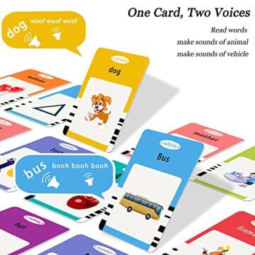 Startcan Talking Flash Cards for Toddlers 1 2 3 4 5, Speech Therapy Toys Autism Toys, ABC 123 Sight Words Etc, Educational Learning Interactive Toys with Giftable Package