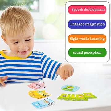 Startcan Talking Flash Cards for Toddlers 1 2 3 4 5, Speech Therapy Toys Autism Toys, ABC 123 Sight Words Etc, Educational Learning Interactive Toys with Giftable Package