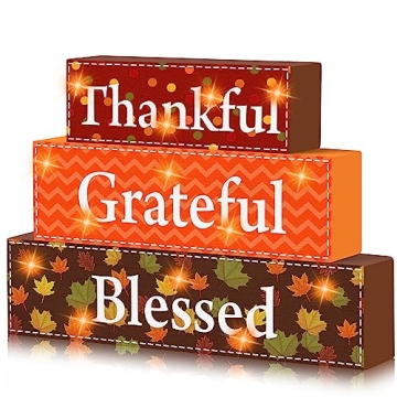 Thanksgiving Decorations Wood Signs for Fall Decor Gifts