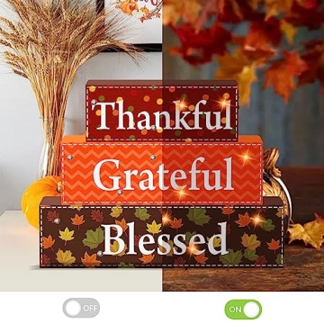 Thanksgiving Decorations Wood Signs for Fall Decor Gifts
