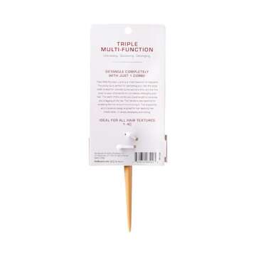 Red by Kiss Detangling Brush for Adults & Kids, Long & Wide Tooth, Mixed-Length Detangler Comb with ...