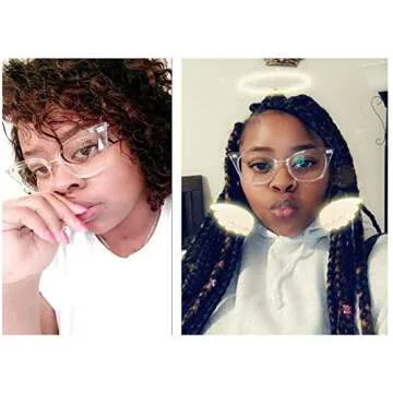 Stylish Poxas Cat Eye Glasses with Clear Lenses