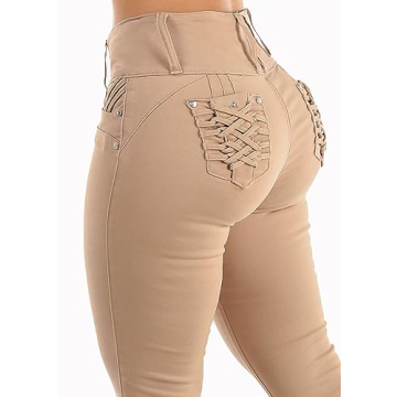 Stylish Moda Xpress Juniors Khaki Mid Rise Skinny Jeans